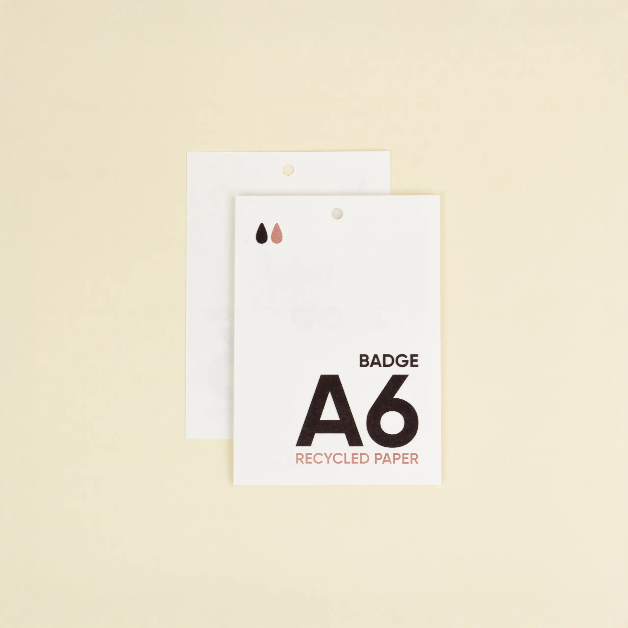PAPEL ECO: Acreditaciones A6, 10,5×14,8 cm.