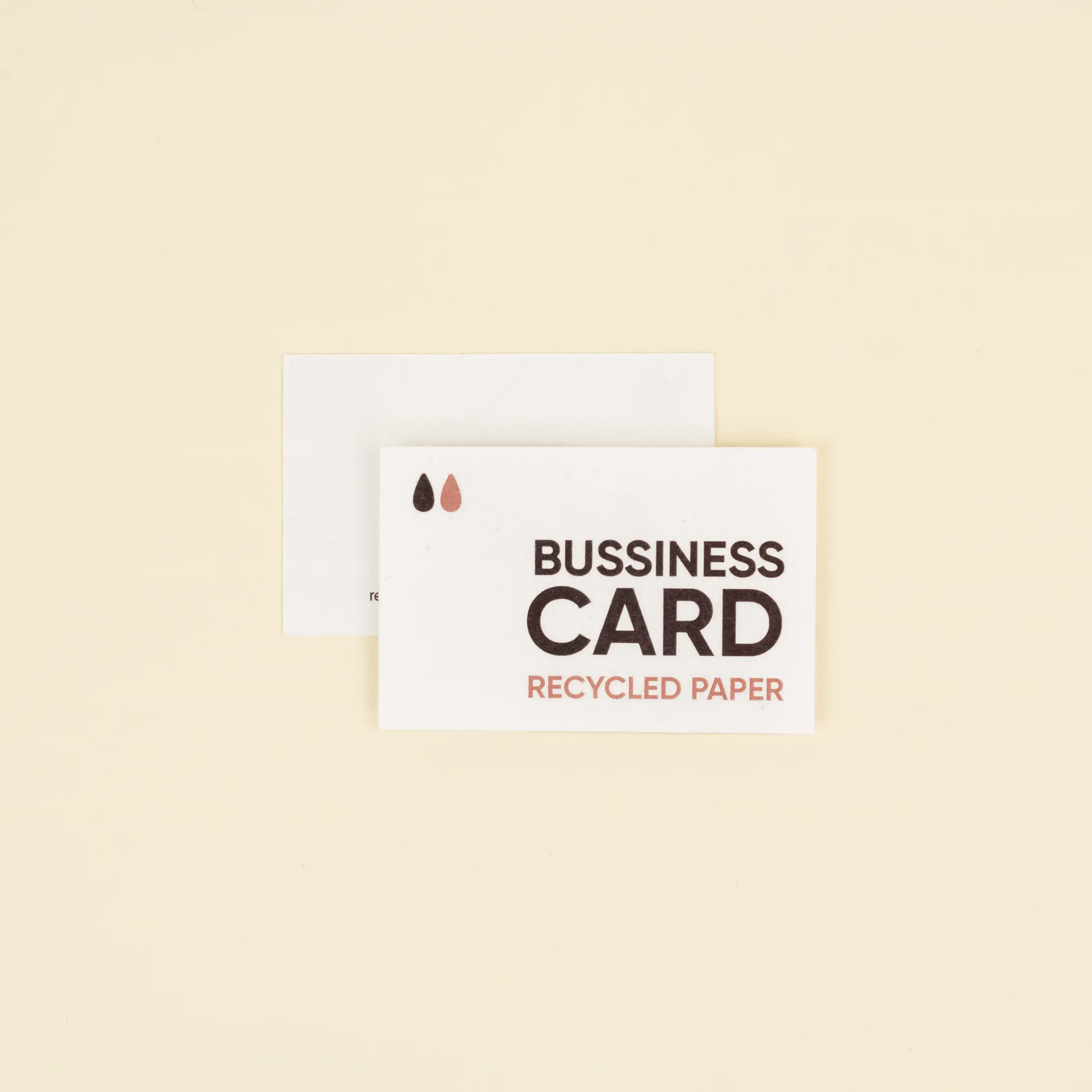 RECYCLED PAPER: Business Card, 8,5×5,5 cm.