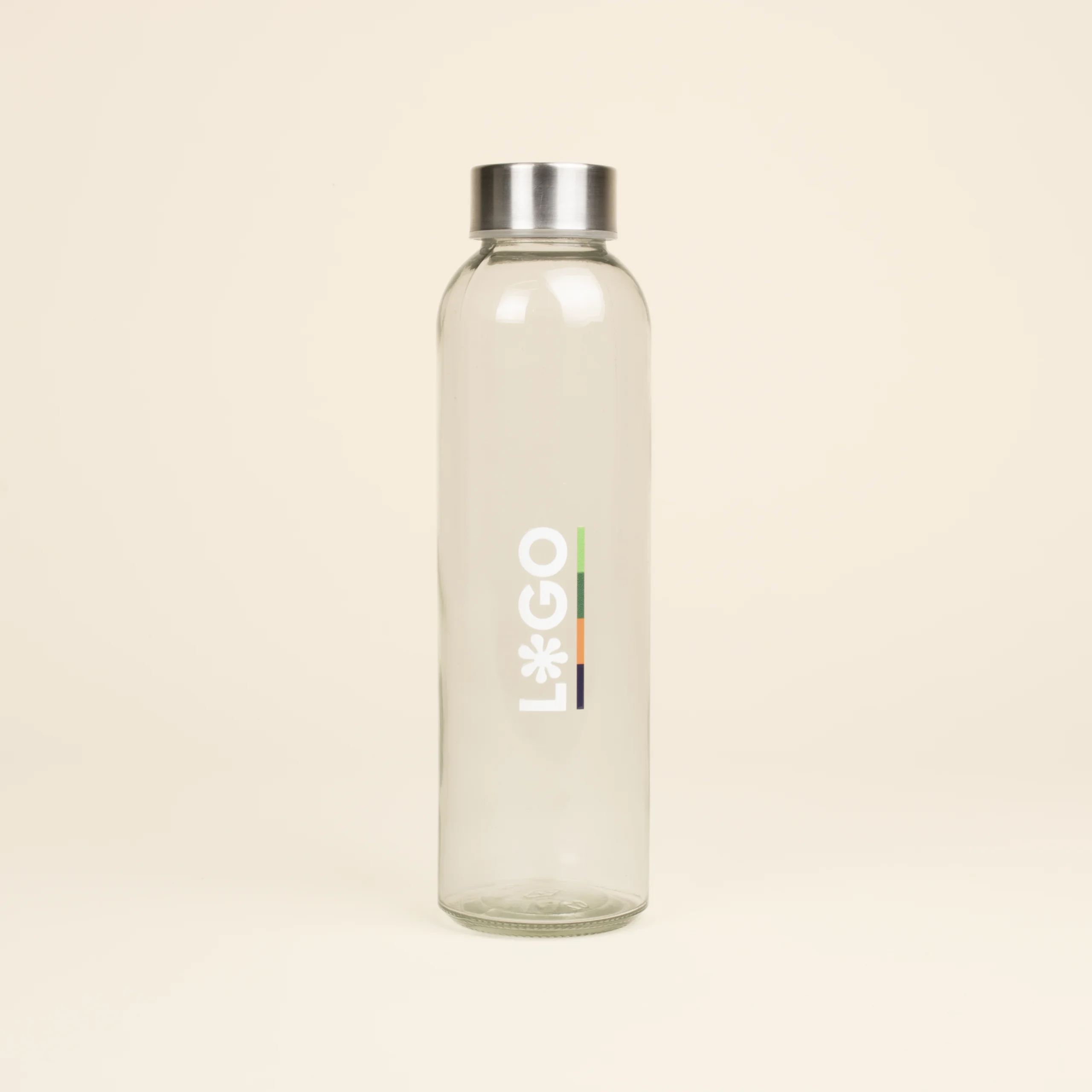LUNE: Botella de cristal 500 ml. Personalizada a todo color