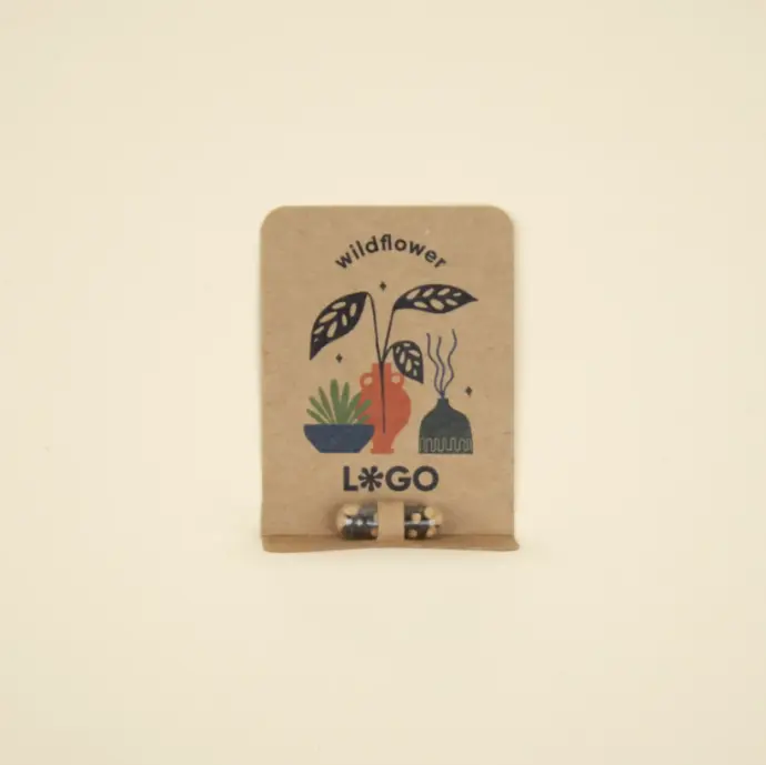 EMMA: Earth Pill. Cápsula biodegradable con semillas. Personalizada a todo color