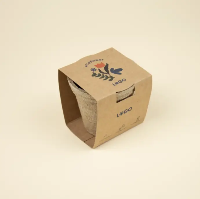 COCOON: Kit de plantation en fibre de coco. Impression en quadri