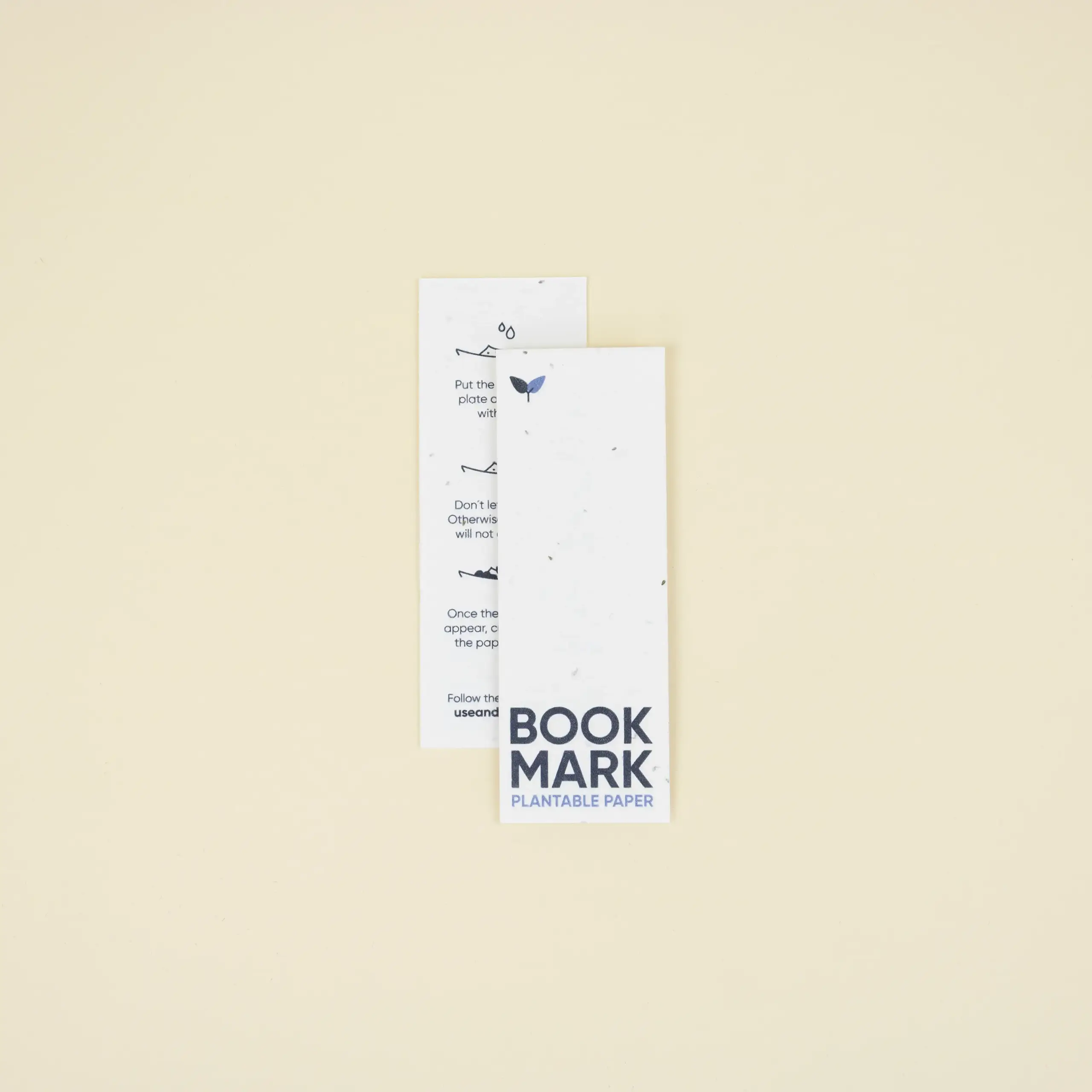 PAPIER À GRAINES : Marque-page. 14,5×5,2 cm.