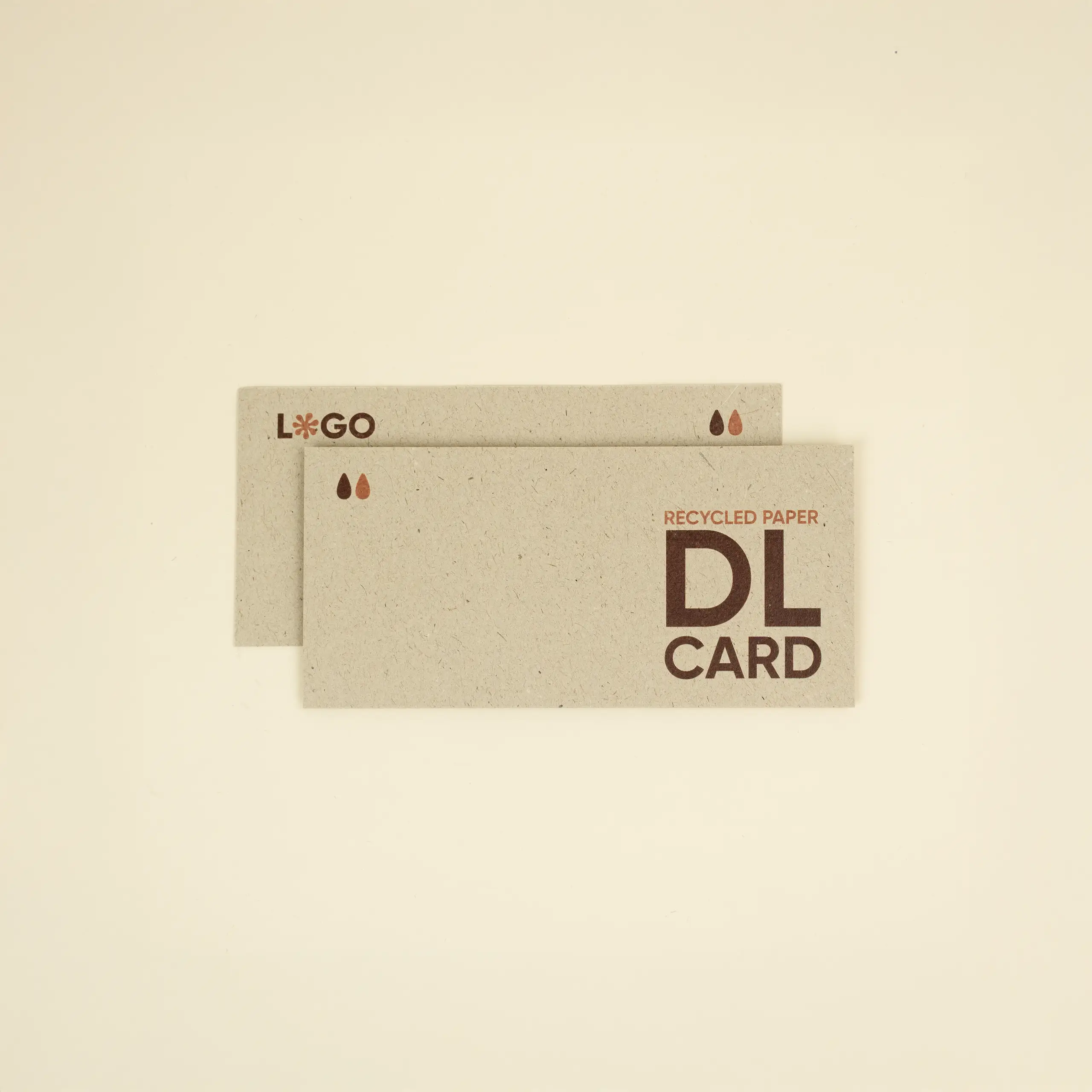RECYCLED PAPER: DL Card. 21×10 cm. 