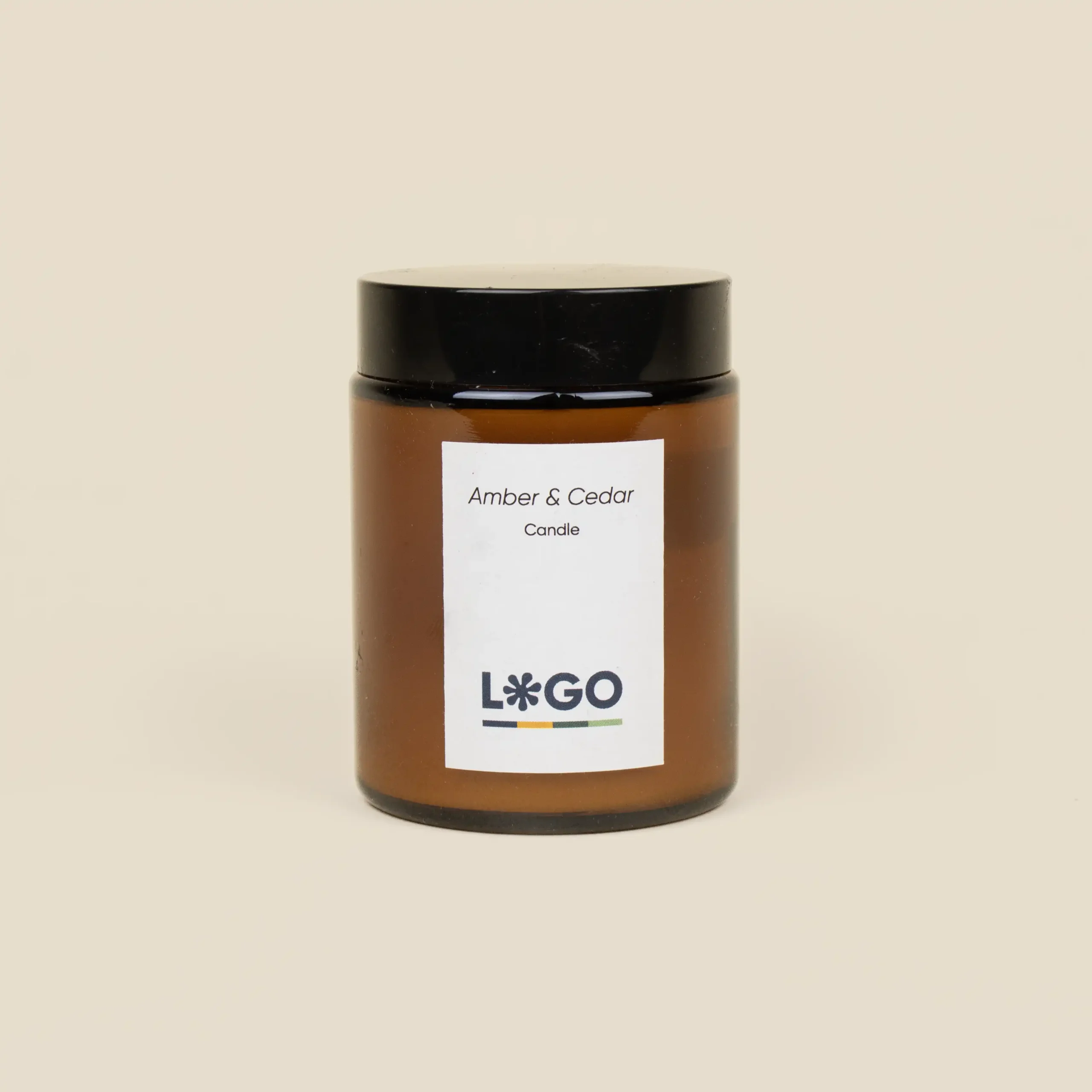 [009001] CANDI: Bougie écologique en soja. Personnalisation en quadri sur l'autocollant